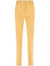 Quira Wool Trousers With Back Pockets And Belt Loops In Orange