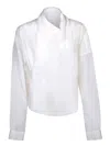 Quira Wrap-style Shirt With Detailing And Fit In White