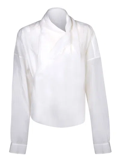 QUIRA QUIRA WRAP-STYLE SHIRT WITH DETAILING AND FIT