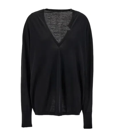 QUIRA V-NECK LONG-SLEEVED SWEATER