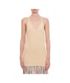 Quira Viscose Dancer Tank Top In Nude
