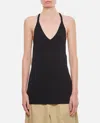 Quira Viscose Dancer Tank Top In Black