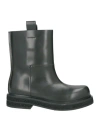 Quira Woman Ankle Boots Dark Green Size 10 Soft Leather In Green