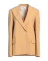 Quira Woman Blazer Sand Size 4 Wool In Beige