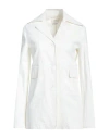 Quira Woman Blazer White Size 6 Linen, Viscose, Elastane In White