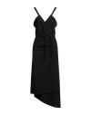 Quira Woman Maxi Dress Black Size 4 Polyester, Virgin Wool In Black