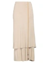Quira Woman Maxi Skirt Beige Size 2 Silk In Beige