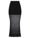 Quira Woman Maxi Skirt Black Size S Modal, Polyamide, Wool In Black