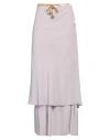 Quira Woman Maxi Skirt Lilac Size 4 Silk In Purple