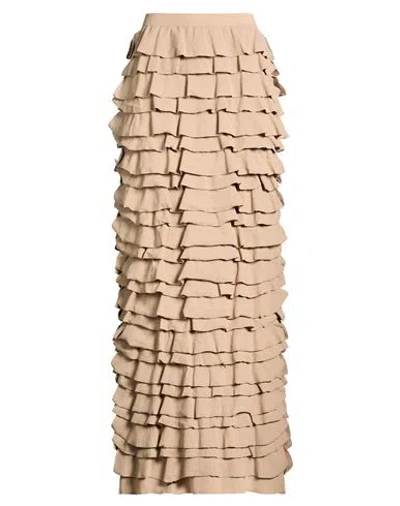 Quira Woman Maxi Skirt Sand Size S Polyamide, Elastane In Gold