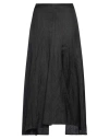 QUIRA QUIRA WOMAN MIDI SKIRT BLACK SIZE 6 LINOLEUM, VISCOSE