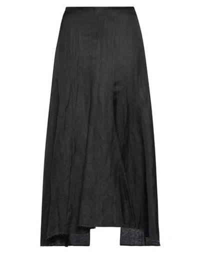 Quira Woman Midi Skirt Black Size 6 Linoleum, Viscose