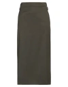 Quira Woman Midi Skirt Military Green Size 4 Virgin Wool In Green
