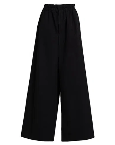 Quira Woman Pants Black Size 6 Cotton, Linen