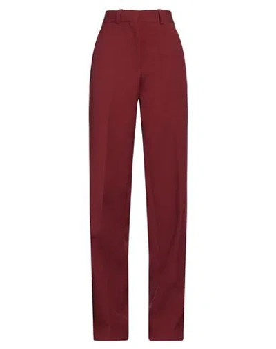 Quira Woman Pants Burgundy Size 4 Virgin Wool, Mohair Wool In Red