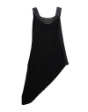 Quira Asymmetric Knitted Vest In Black