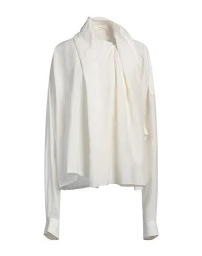 Quira Woman Top White Size 6 Silk, Cupro