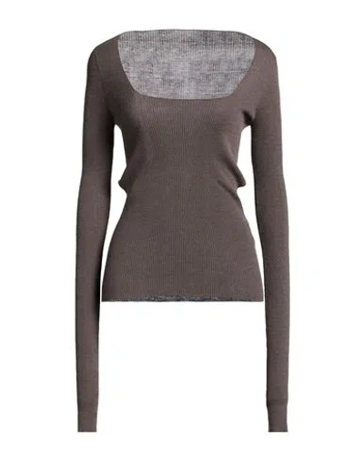 Quira Woman T-shirt Charcoal Size M Silk In Gray