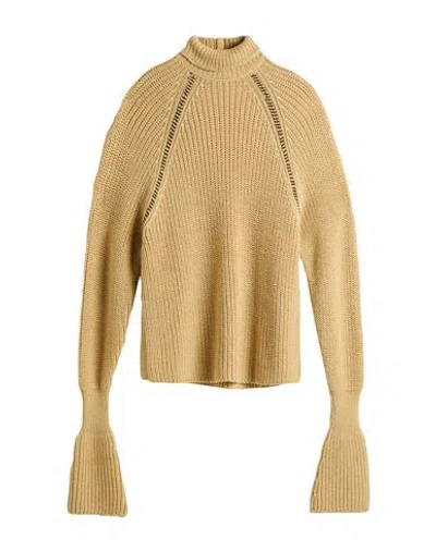 Quira Woman Turtleneck Beige Size S Alpaca Wool