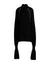Quira Woman Turtleneck Black Size M Alpaca Wool In Black