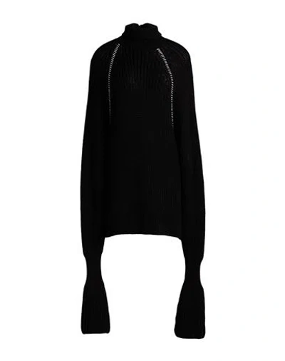 Quira Woman Turtleneck Black Size M Alpaca Wool