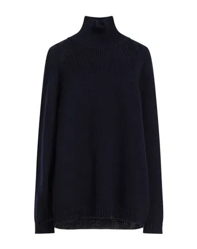 Quira Woman Turtleneck Navy Blue Size S Virgin Wool