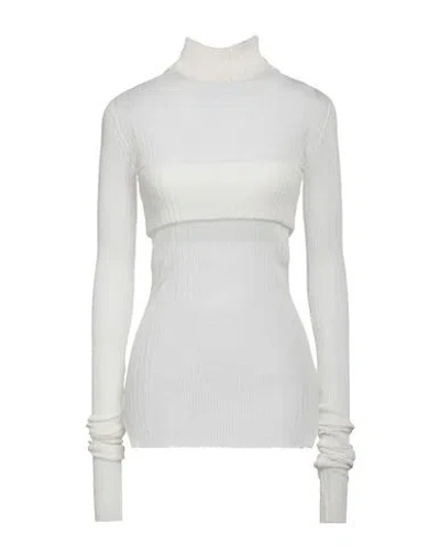 Quira Woman Turtleneck Off White Size M Modal, Polyamide, Wool