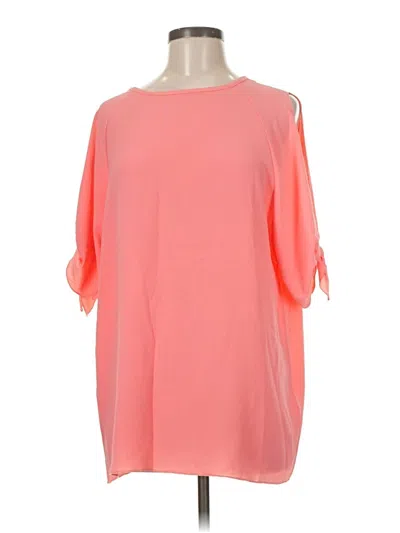 Pre-owned Quiz 3/4 Sleeve Blouse In Pink