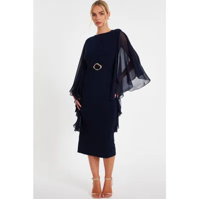 Quiz Chiffon Frill Midi Dress