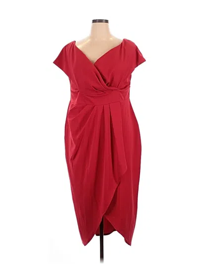 Pre-owned Quiz Cocktail Dress In Red