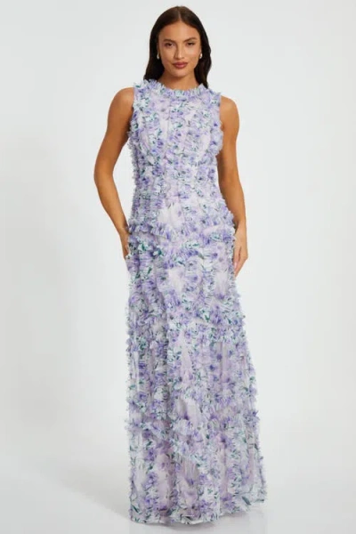 Quiz Floral Maxi Dress In Cream