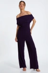 Quiz Ity Bardot Palazzo Jumpsuit In Plum