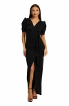 Quiz Puff Sleeve Maxi Dress In Black
