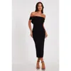 Quiz Scuba Crepe Bardot Maxi Dress
