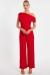 Quiz Scuba Crepe Cap Sleeve Jumpsuit