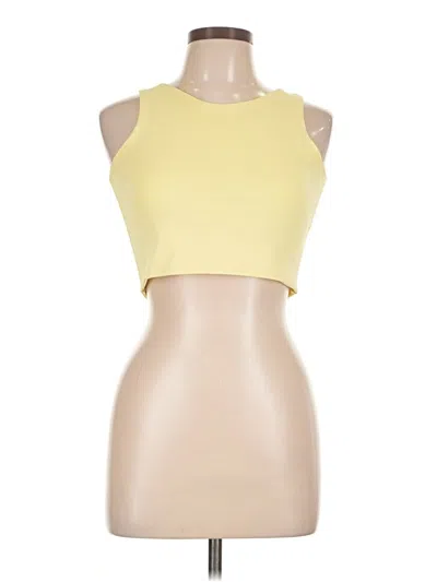 Pre-owned Quiz Tank Top Yellow Halter Neckline Tops