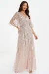 Quiz Embellished Sequin Evening Dress