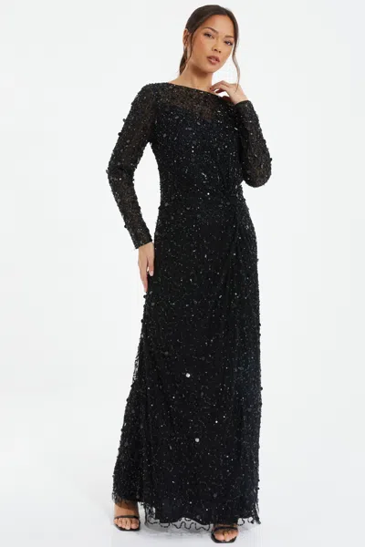 Quiz Women's Embellished Twist Detail Evening Dress