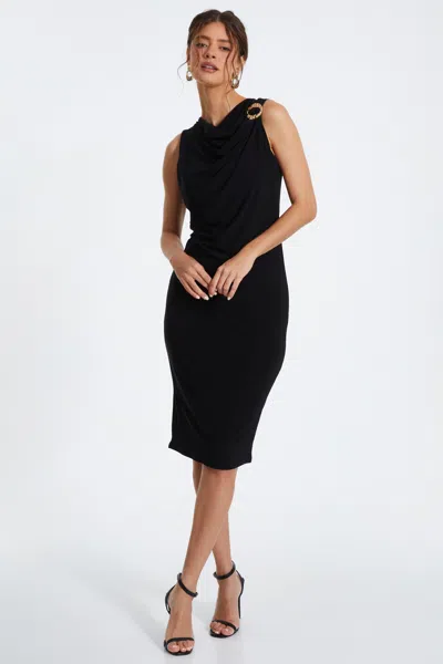Quiz Women's Ity Gold Buckle Detail Midi