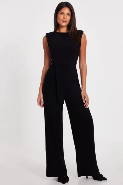 Quiz Women's Ity Waist Tie Jumpsuit In Black