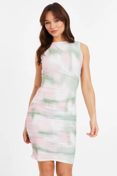 Quiz Women's Mesh Ruched Midi Dress