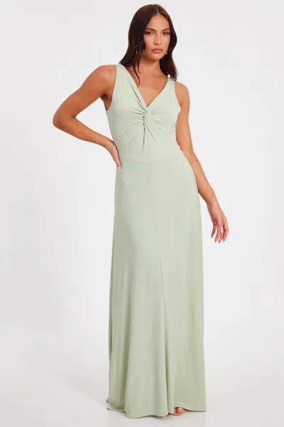 Quiz Women's Reversible Ity Cowl Maxi Dress In Green