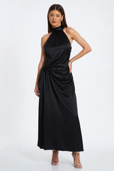 Quiz Women's Satin Halterneck Midi Dress