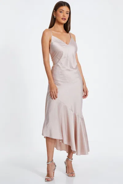 Quiz Women's Satin V Neck Maxi Dress