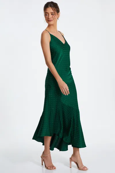 Quiz Women's Satin V Neck Maxi Dress