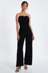Quiz Women's Scuba Crepe Bow Front Jumpsuit In Black
