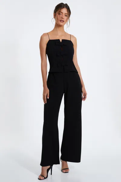 Quiz Women's Scuba Crepe Bow Front Jumpsuit