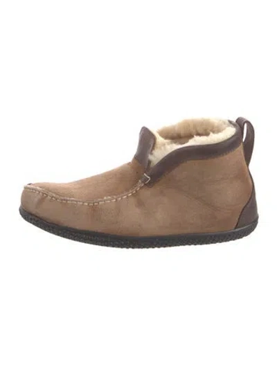 Pre-owned Quoddy Suede Loafers In Neutral