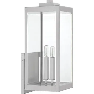 Quoizel 2 - Bulb 22.75" H Outdoor Wall Lantern In Stainless Steel