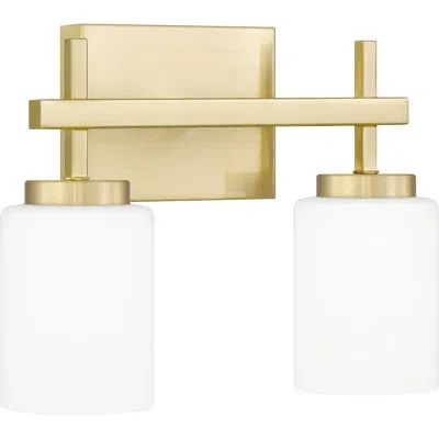 Quoizel 2 - Light Dimmable Led Vanity Light In Satin Brass
